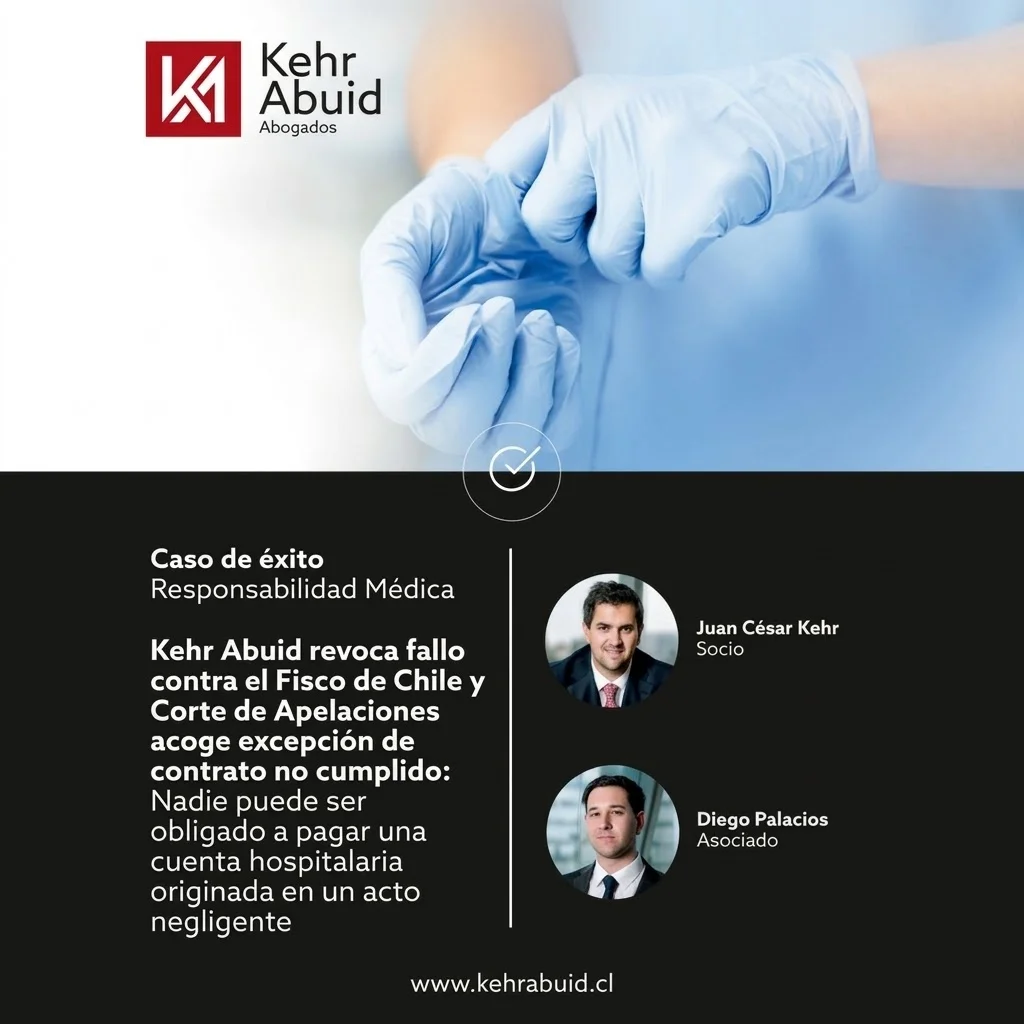 Alt: Caso de éxito en responsabilidad médica de Kehr Abuid Abogados: Corte de Santiago rechaza cobro de cuenta hospitalaria a paciente